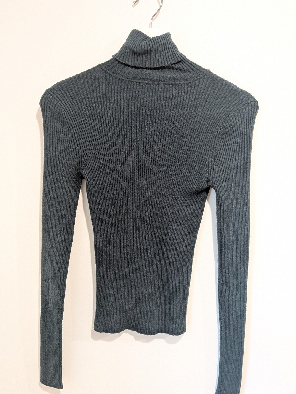 Express Dark Green Ribbed Knit Turtleneck (size small) Dark Academia Minimalist